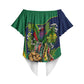 Dominica Independence Day Off Shoulder Wrap Waist Top Sisserou Parrot Creole Culture Island Flag Art
