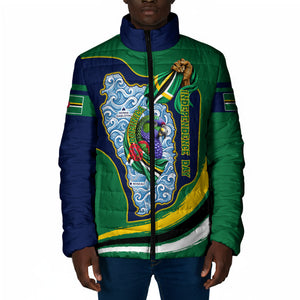 Dominica Independence Day Padded Jacket Sisserou Parrot Creole Culture Island Flag Art