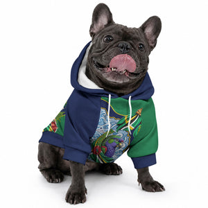 Dominica Independence Day Pet Hoodie Sisserou Parrot Creole Culture Island Flag Art