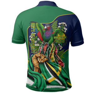 Dominica Independence Day Polo Shirt Sisserou Parrot Creole Culture Island Flag Art