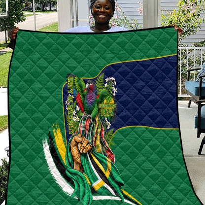 Dominica Independence Day Quilt Sisserou Parrot Creole Culture Island Flag Art