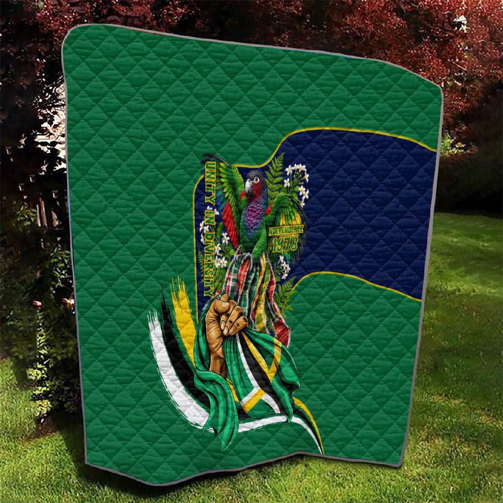 Dominica Independence Day Quilt Sisserou Parrot Creole Culture Island Flag Art