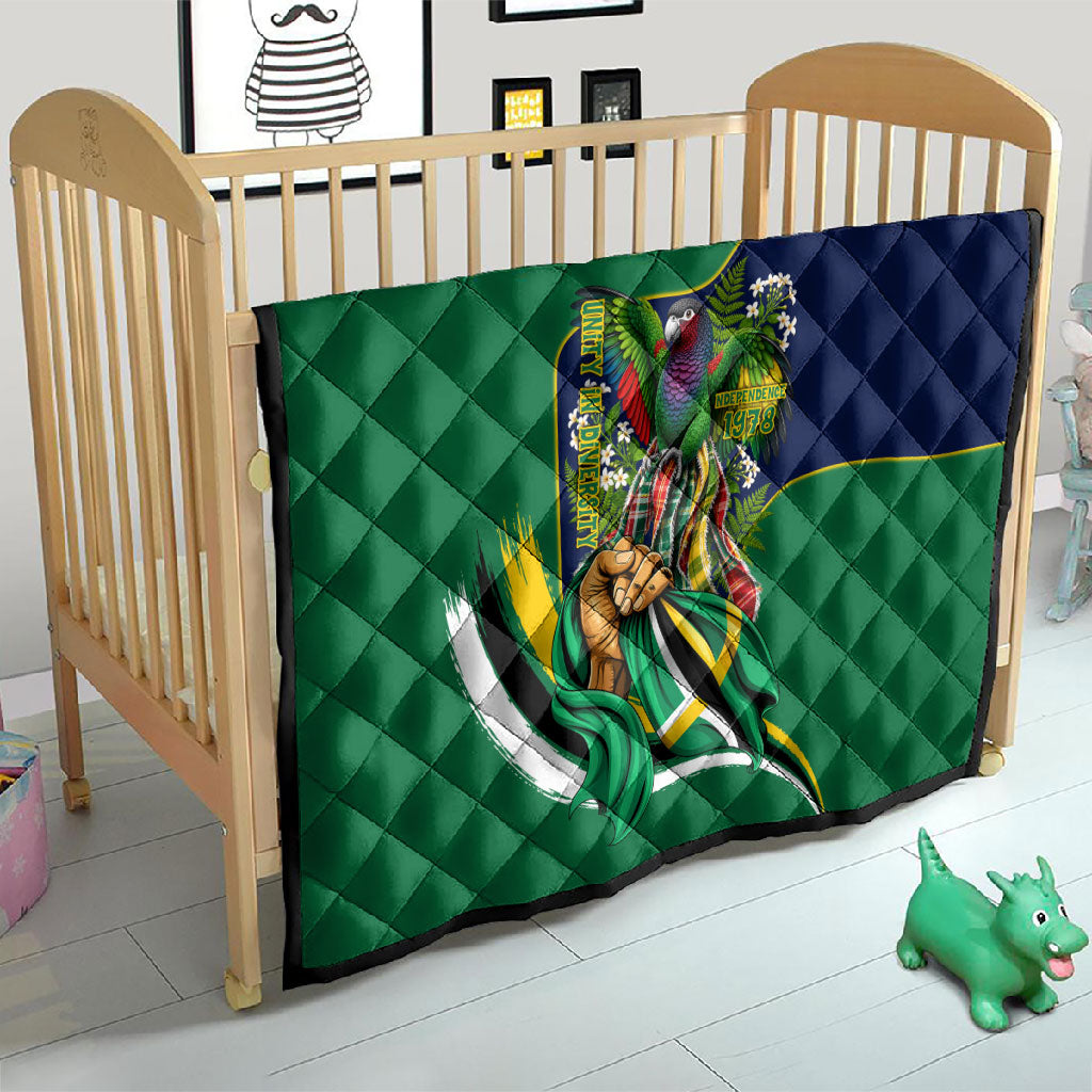Dominica Independence Day Quilt Sisserou Parrot Creole Culture Island Flag Art