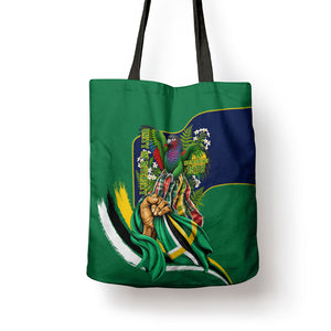 Dominica Independence Day Tote Bag Sisserou Parrot Creole Culture Island Flag Art