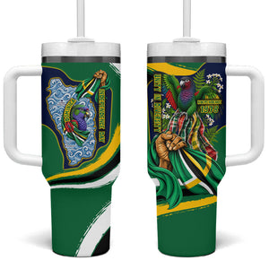 Dominica Independence Day Tumbler With Handle Sisserou Parrot Creole Culture Island Flag Art
