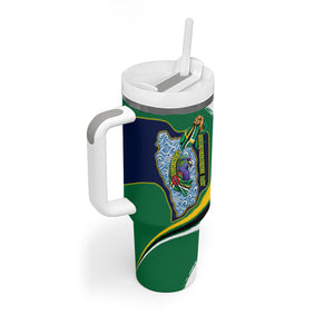 Dominica Independence Day Tumbler With Handle Sisserou Parrot Creole Culture Island Flag Art