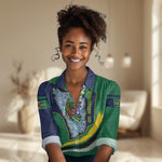 Dominica Independence Day Women Casual Shirt Sisserou Parrot Creole Culture Island Flag Art