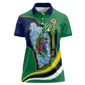 Dominica Independence Day Women Polo Shirt Sisserou Parrot Creole Culture Island Flag Art