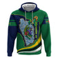 Dominica Independence Day Zip Hoodie Sisserou Parrot Creole Culture Island Flag Art