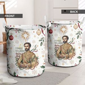 Ethiopia Haile Selassie Christmas Laundry Basket Royal Ethiopian Orthodox Vintage Style