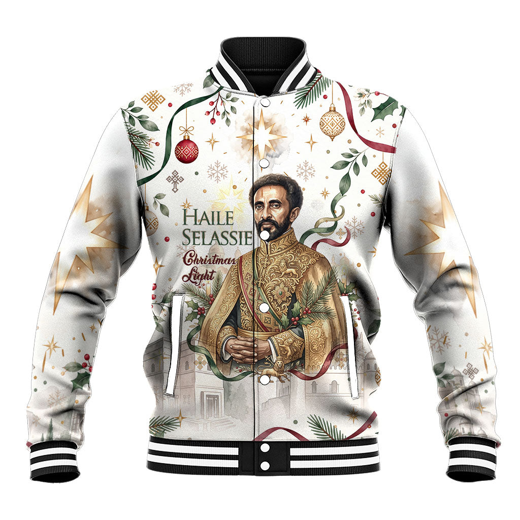 Ethiopia Haile Selassie Christmas Baseball Jacket Royal Ethiopian Orthodox Vintage Style