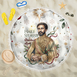 Ethiopia Haile Selassie Christmas Beach Blanket Royal Ethiopian Orthodox Vintage Style