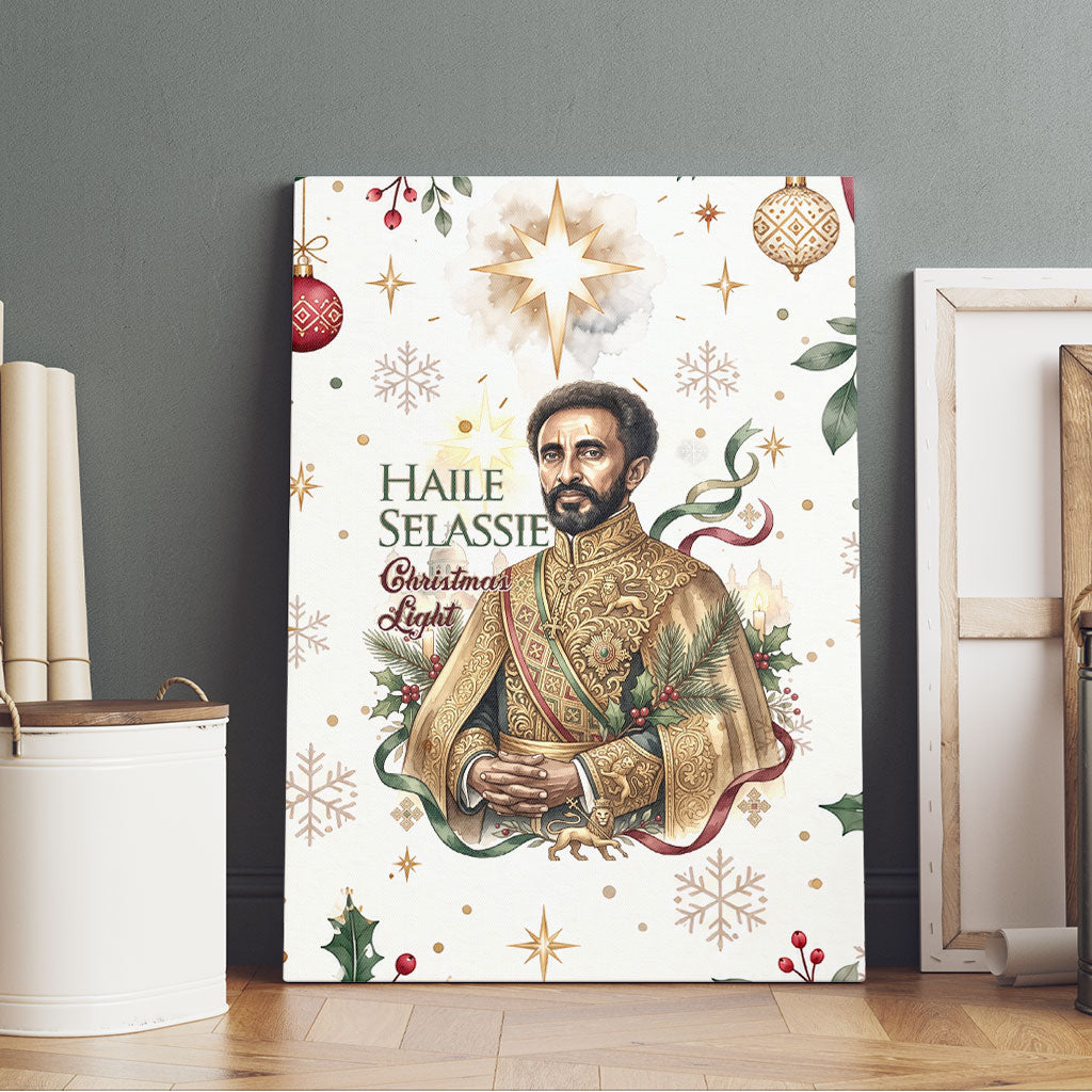 Ethiopia Haile Selassie Christmas Canvas Wall Art Royal Ethiopian Orthodox Vintage Style