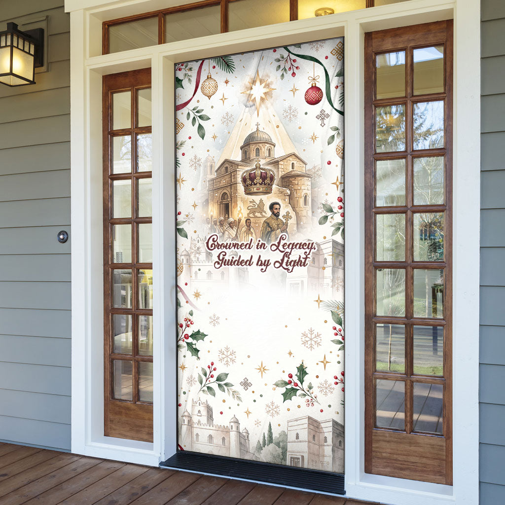 Ethiopia Haile Selassie Christmas Door Cover Royal Ethiopian Orthodox Vintage Style
