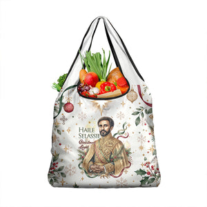 Ethiopia Haile Selassie Christmas Grocery Bag Royal Ethiopian Orthodox Vintage Style
