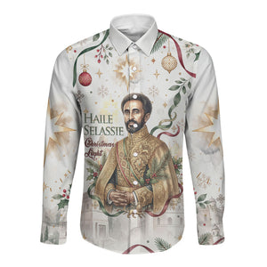Ethiopia Haile Selassie Christmas Long Sleeve Button Shirt Royal Ethiopian Orthodox Vintage Style