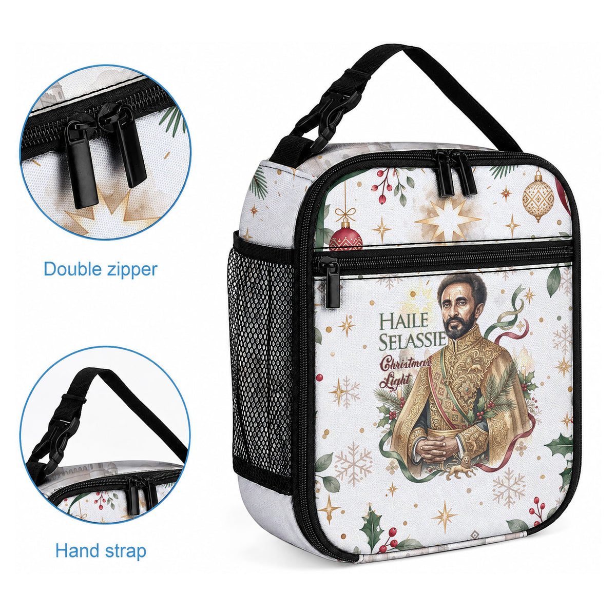Ethiopia Haile Selassie Christmas Lunch Bag Royal Ethiopian Orthodox Vintage Style