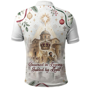 Ethiopia Haile Selassie Christmas Polo Shirt Royal Ethiopian Orthodox Vintage Style