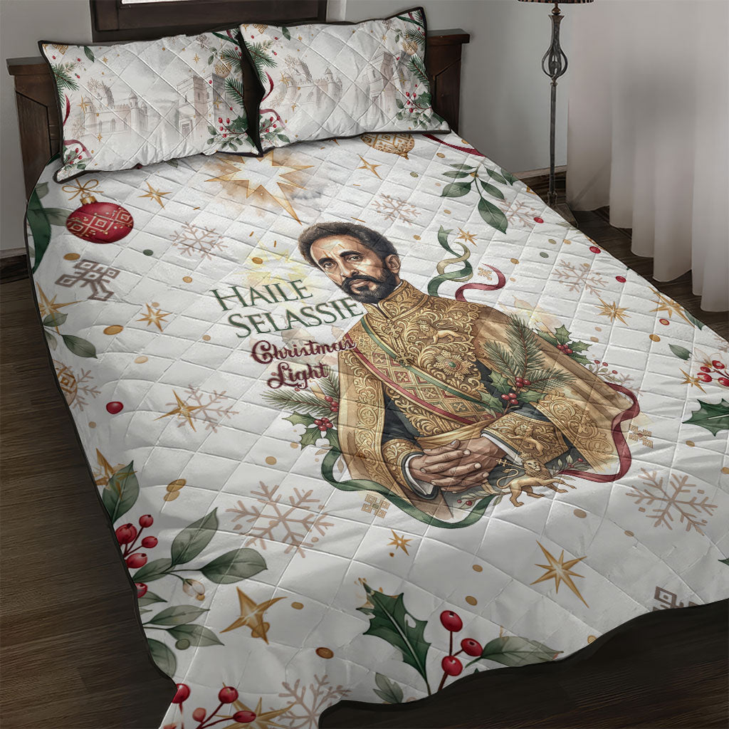 Ethiopia Haile Selassie Christmas Quilt Bed Set Royal Ethiopian Orthodox Vintage Style