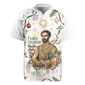 Ethiopia Haile Selassie Christmas Rugby Jersey Royal Ethiopian Orthodox Vintage Style