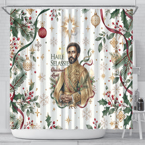 Ethiopia Haile Selassie Christmas Shower Curtain Royal Ethiopian Orthodox Vintage Style