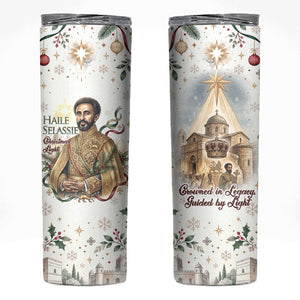 Ethiopia Haile Selassie Christmas Skinny Tumbler Royal Ethiopian Orthodox Vintage Style