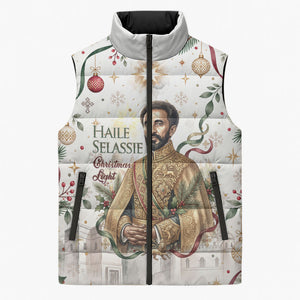 Ethiopia Haile Selassie Christmas Sleeveless Puffer Jacket Royal Ethiopian Orthodox Vintage Style
