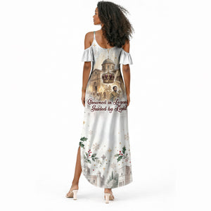 Ethiopia Haile Selassie Christmas Summer Maxi Dress Royal Ethiopian Orthodox Vintage Style