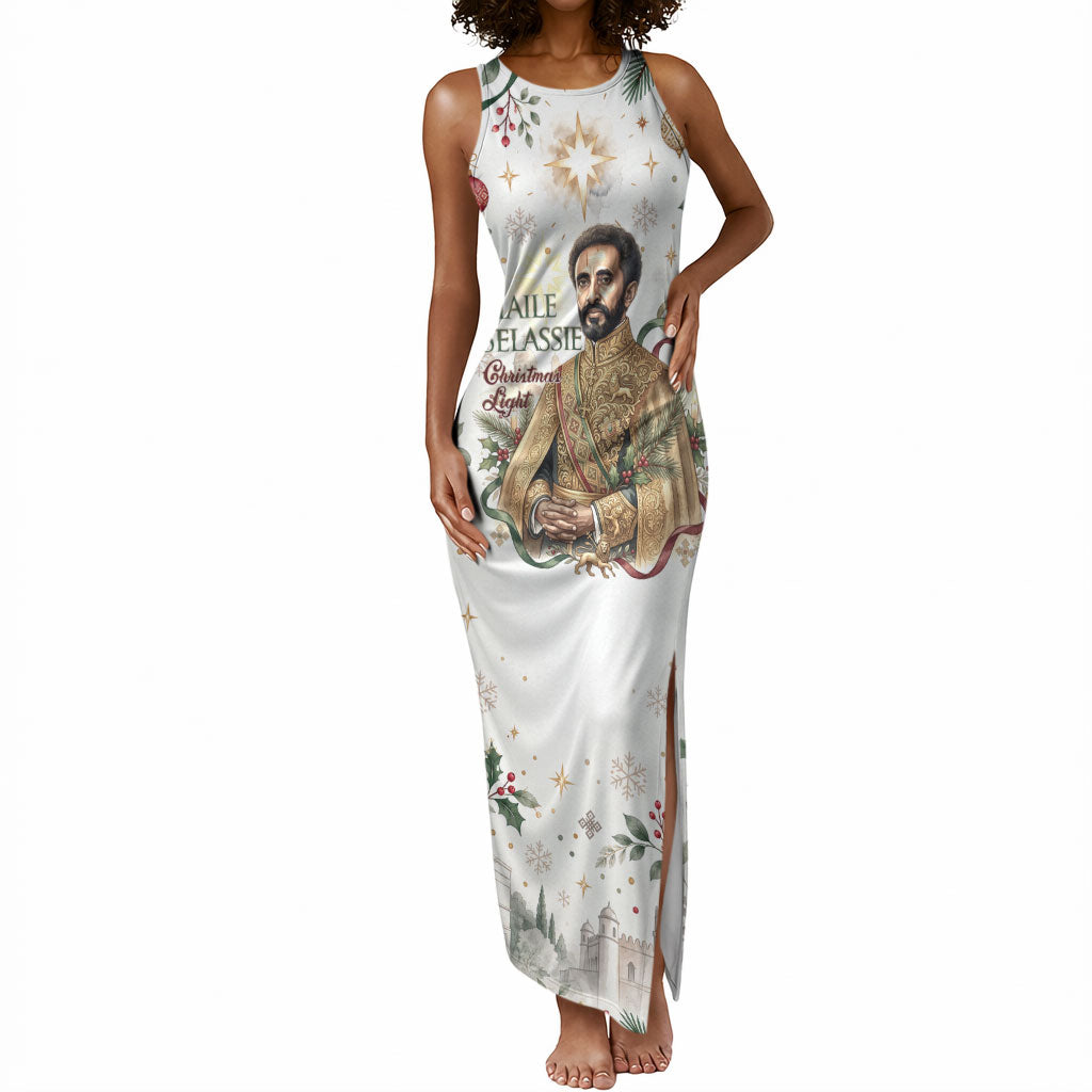 Ethiopia Haile Selassie Christmas Tank Maxi Dress Royal Ethiopian Orthodox Vintage Style