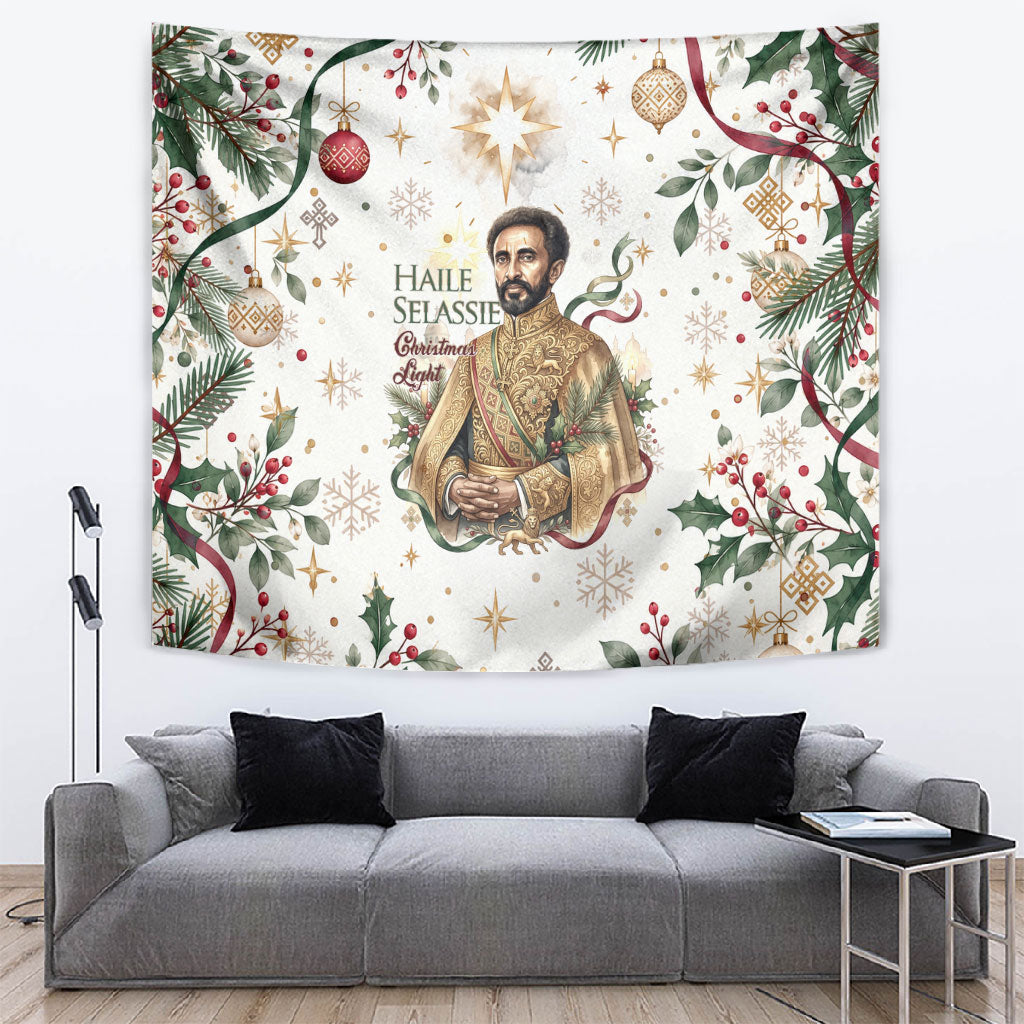Ethiopia Haile Selassie Christmas Tapestry Royal Ethiopian Orthodox Vintage Style