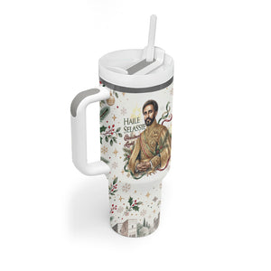Ethiopia Haile Selassie Christmas Tumbler With Handle Royal Ethiopian Orthodox Vintage Style