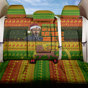 Ethiopia Haile Selassie Christmas Back Car Seat Cover King Of Kings Lion Of Judah Ugly Pattern Holiday