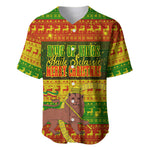 Ethiopia Haile Selassie Christmas Baseball Jersey King Of Kings Lion Of Judah Ugly Pattern Holiday