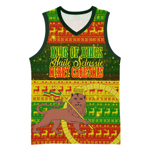 Ethiopia Haile Selassie Christmas Basketball Jersey King Of Kings Lion Of Judah Ugly Pattern Holiday