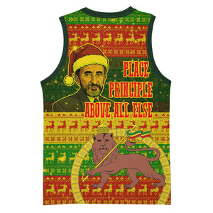 Ethiopia Haile Selassie Christmas Basketball Jersey King Of Kings Lion Of Judah Ugly Pattern Holiday