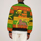 Ethiopia Haile Selassie Christmas Bomber Jacket King Of Kings Lion Of Judah Ugly Pattern Holiday