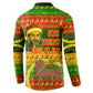 Ethiopia Haile Selassie Christmas Button Sweatshirt King Of Kings Lion Of Judah Ugly Pattern Holiday