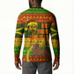 Ethiopia Haile Selassie Christmas Button Sweatshirt King Of Kings Lion Of Judah Ugly Pattern Holiday