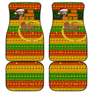 Ethiopia Haile Selassie Christmas Car Mats King Of Kings Lion Of Judah Ugly Pattern Holiday