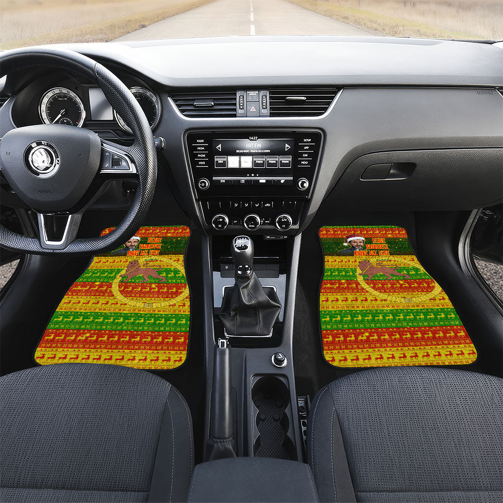 Ethiopia Haile Selassie Christmas Car Mats King Of Kings Lion Of Judah Ugly Pattern Holiday