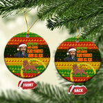 Ethiopia Haile Selassie Christmas Ceramic Ornament King Of Kings Lion Of Judah Ugly Pattern Holiday