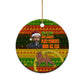 Ethiopia Haile Selassie Christmas Ceramic Ornament King Of Kings Lion Of Judah Ugly Pattern Holiday