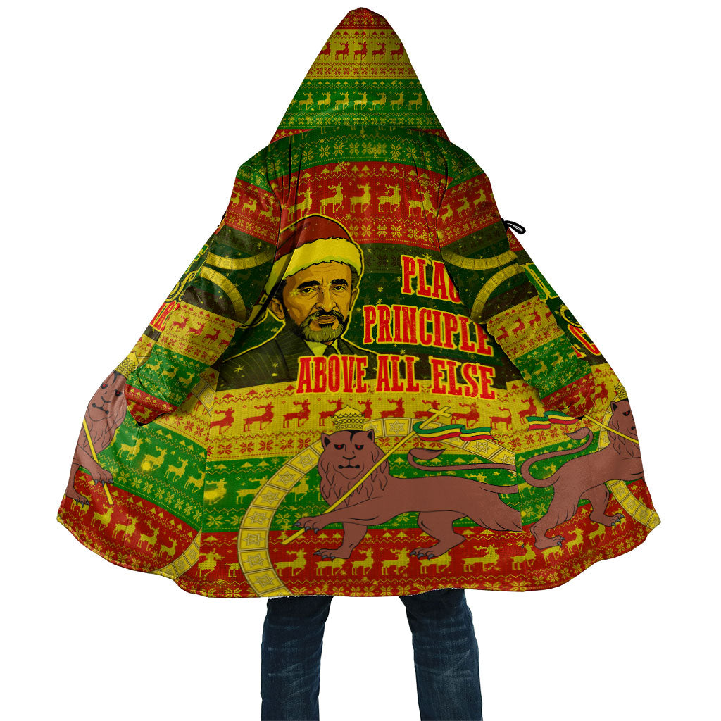 Ethiopia Haile Selassie Christmas Cloak King Of Kings Lion Of Judah Ugly Pattern Holiday