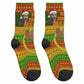 Ethiopia Haile Selassie Christmas Crew Socks King Of Kings Lion Of Judah Ugly Pattern Holiday