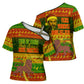 Ethiopia Haile Selassie Christmas Cross Shoulder Shirt King Of Kings Lion Of Judah Ugly Pattern Holiday