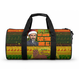 Ethiopia Haile Selassie Christmas Duffle Bag King Of Kings Lion Of Judah Ugly Pattern Holiday