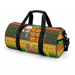 Ethiopia Haile Selassie Christmas Duffle Bag King Of Kings Lion Of Judah Ugly Pattern Holiday