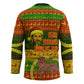 Ethiopia Haile Selassie Christmas Hockey Jersey King Of Kings Lion Of Judah Ugly Pattern Holiday