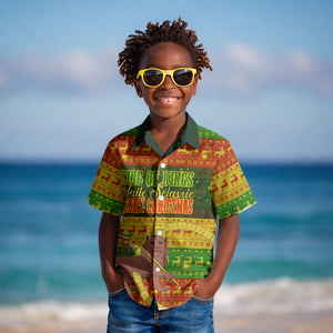 Ethiopia Haile Selassie Christmas Kid Hawaiian Shirt King Of Kings Lion Of Judah Ugly Pattern Holiday