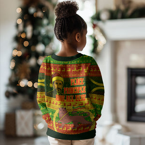 Ethiopia Haile Selassie Christmas Kid Ugly Christmas Sweater King Of Kings Lion Of Judah Ugly Pattern Holiday